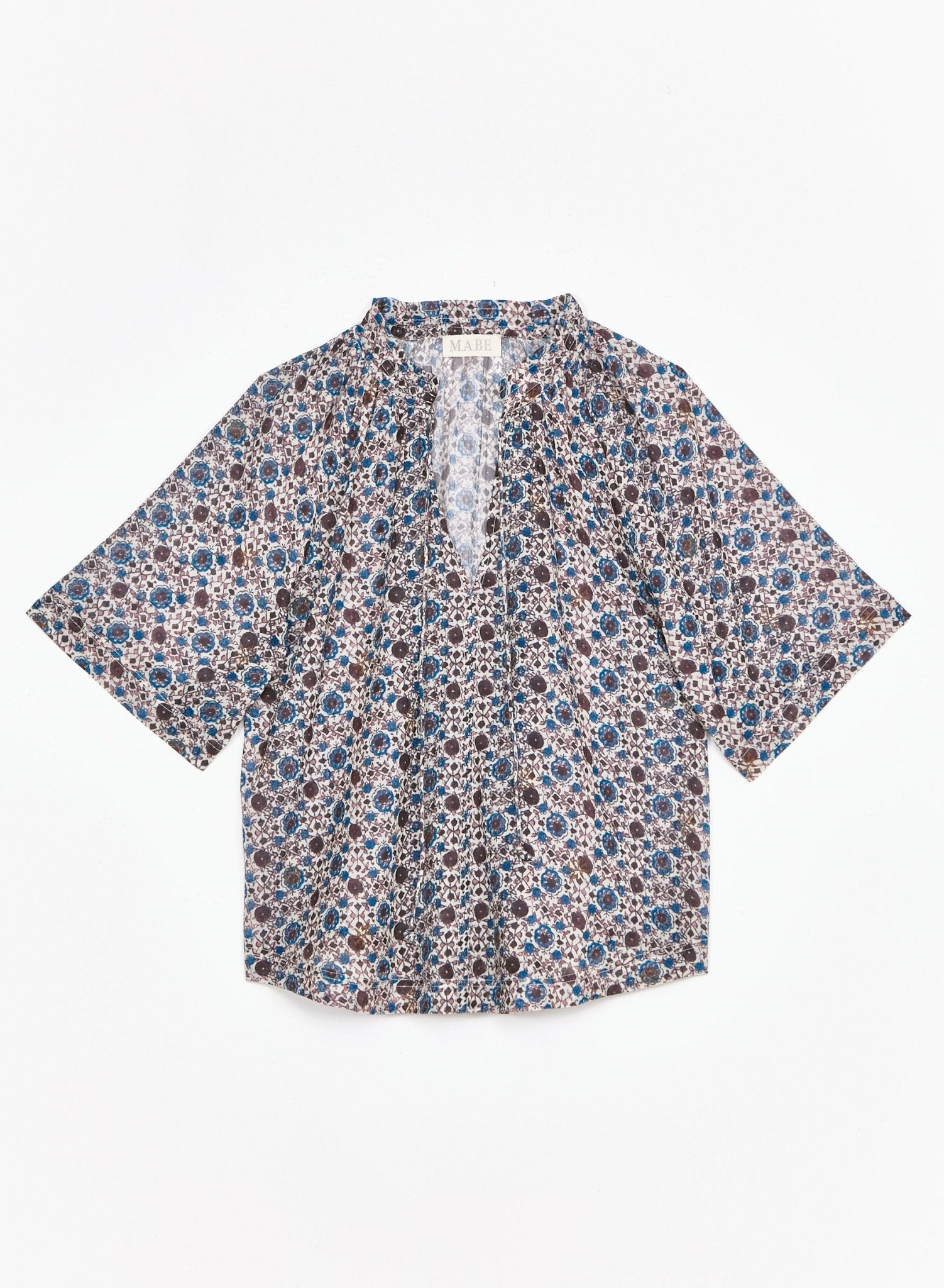 M.A.B.E. Lexi Print Gathered Top Multi - Den Lille Ida - M.A.B.E