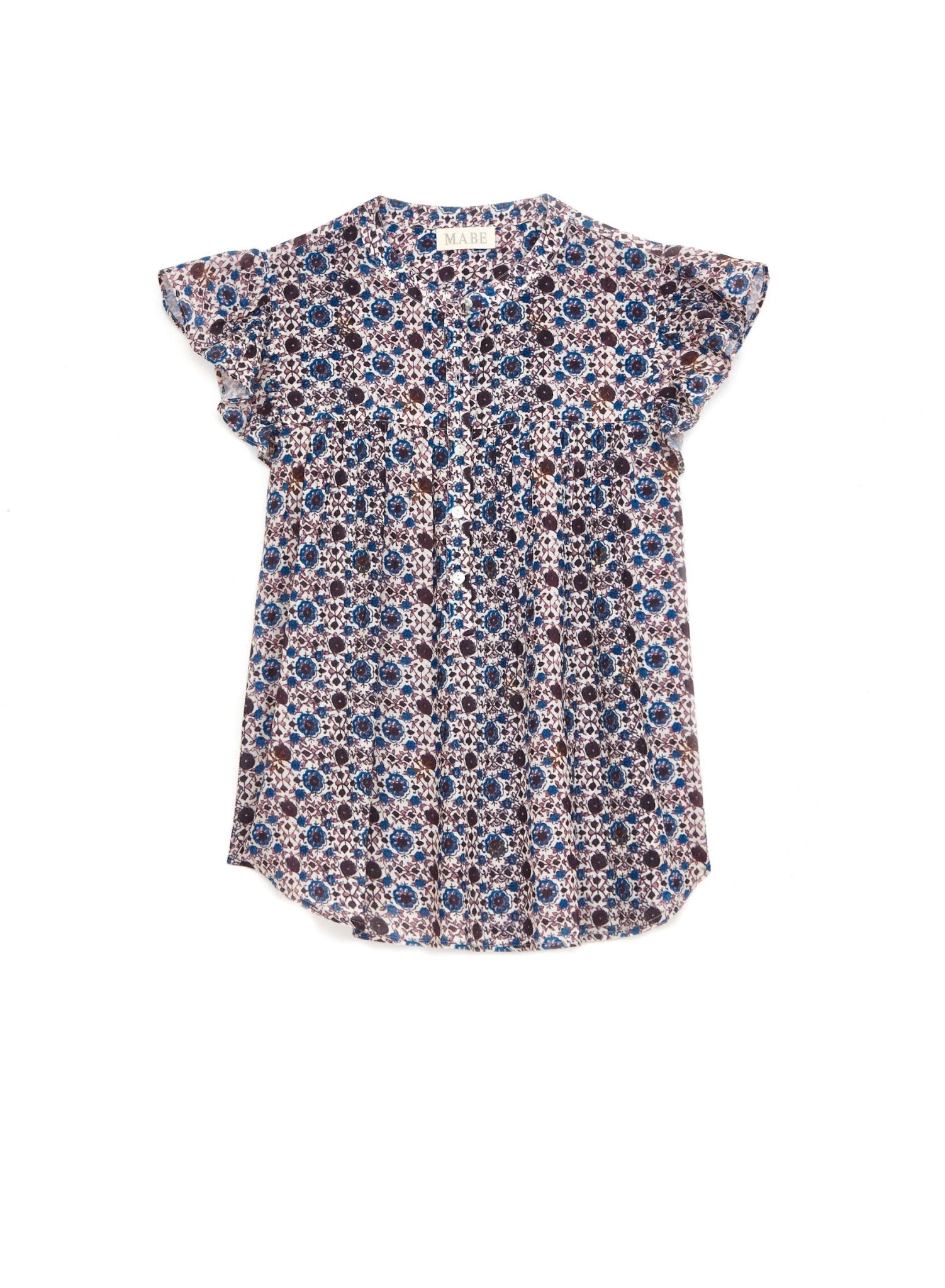 M.A.B.E. Lexi Print Gathered Top Multi - Den Lille Ida - M.A.B.E