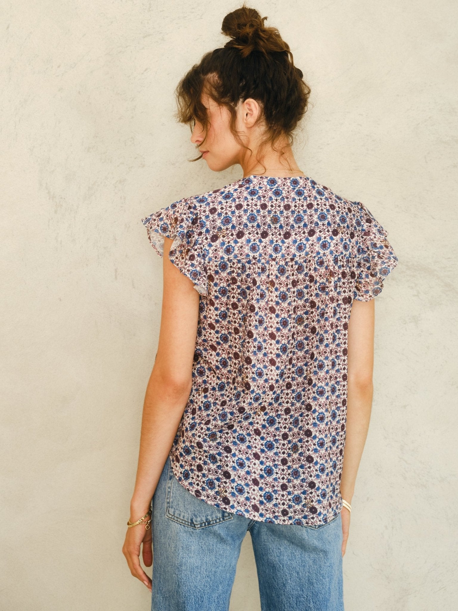 M.A.B.E. Lexi Print S/S Top Multi - Den Lille Ida - M.A.B.E