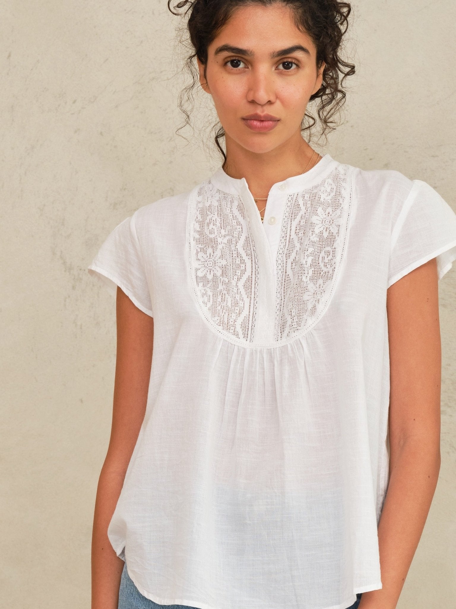 M.A.B.E Freya S/S Top White - Den Lille Ida - M.A.B.E