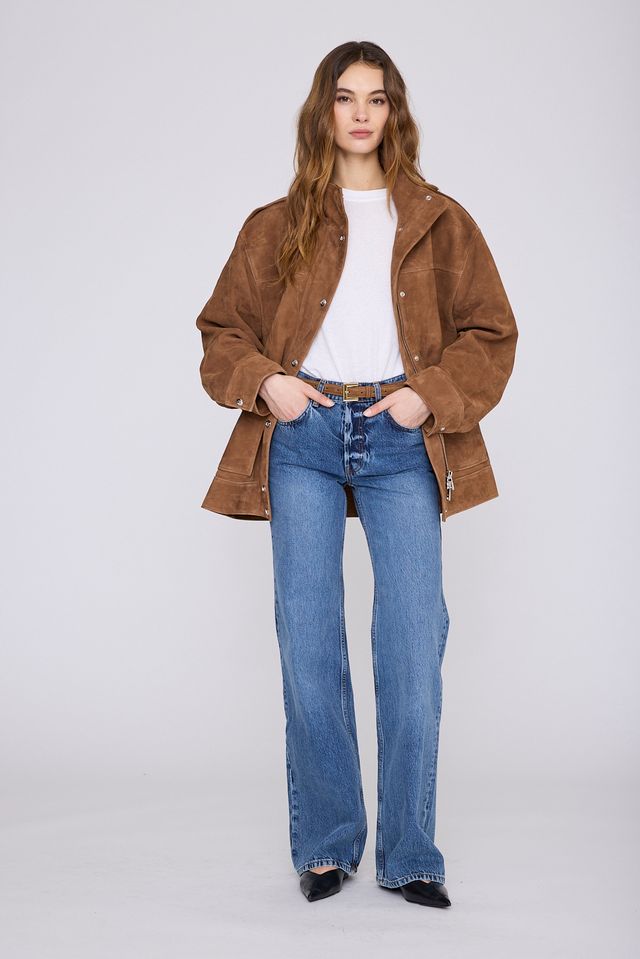 Anine Bing Nicola Belt Suede Tobacco