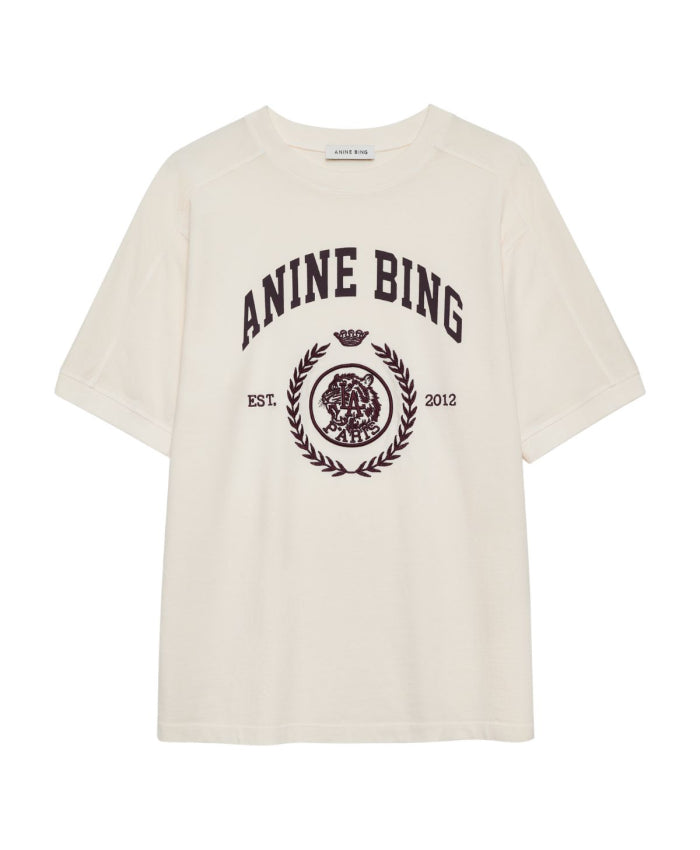 Anine Bing Jaylin Tee Collegiate Cream