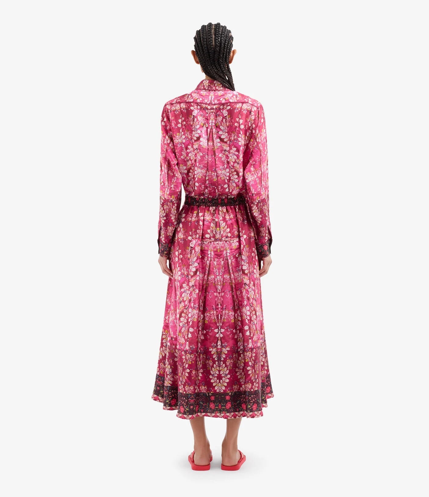 Pierre - Louis Mascia Aloe A - Line silk Skirt Rosa Damasco - Den Lille Ida - Pierre - Louis Mascia