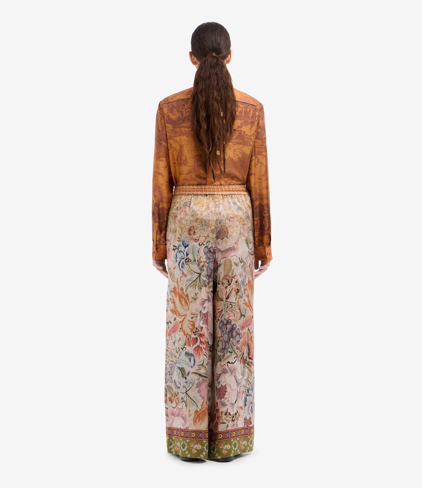 Pierre Louis Mascia Silk Palazzo Trousers Aloe - Den Lille Ida - Pierre - Louis Mascia