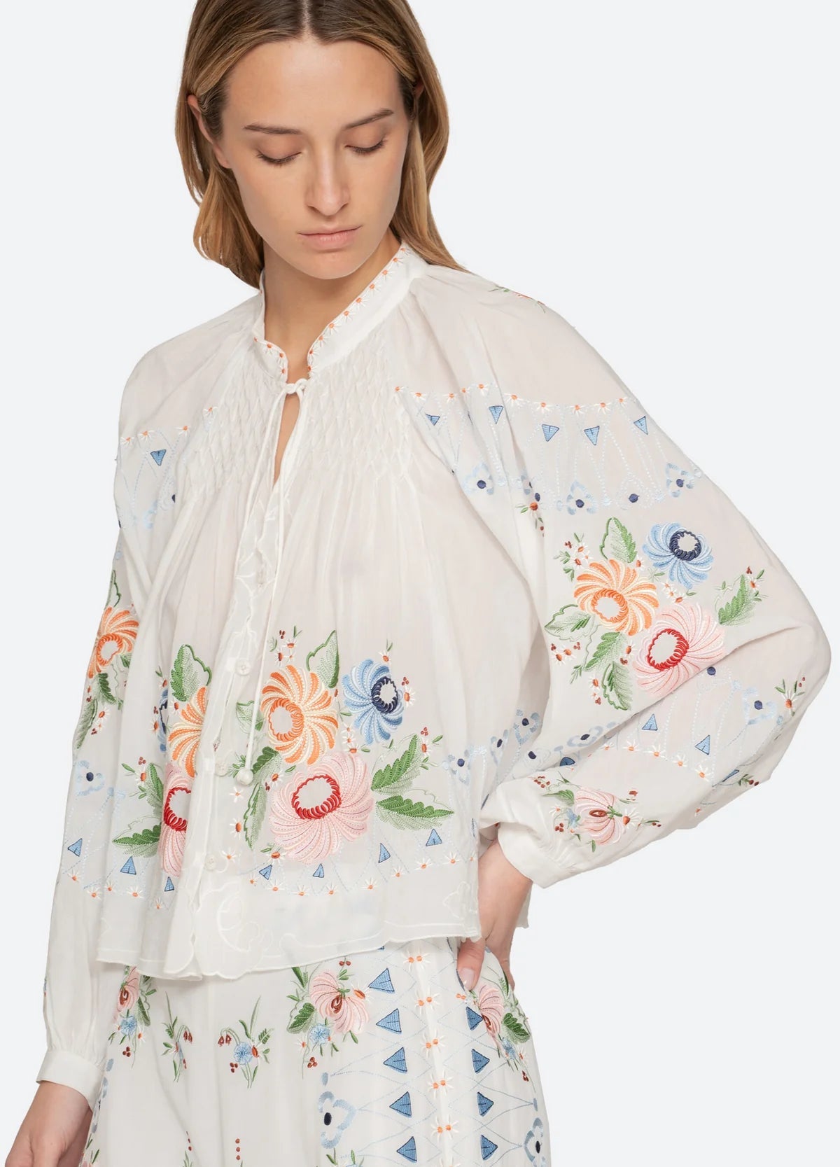 Sea New York Serafina Embroidery L/SLV Blouse - Den Lille Ida - Sea New York