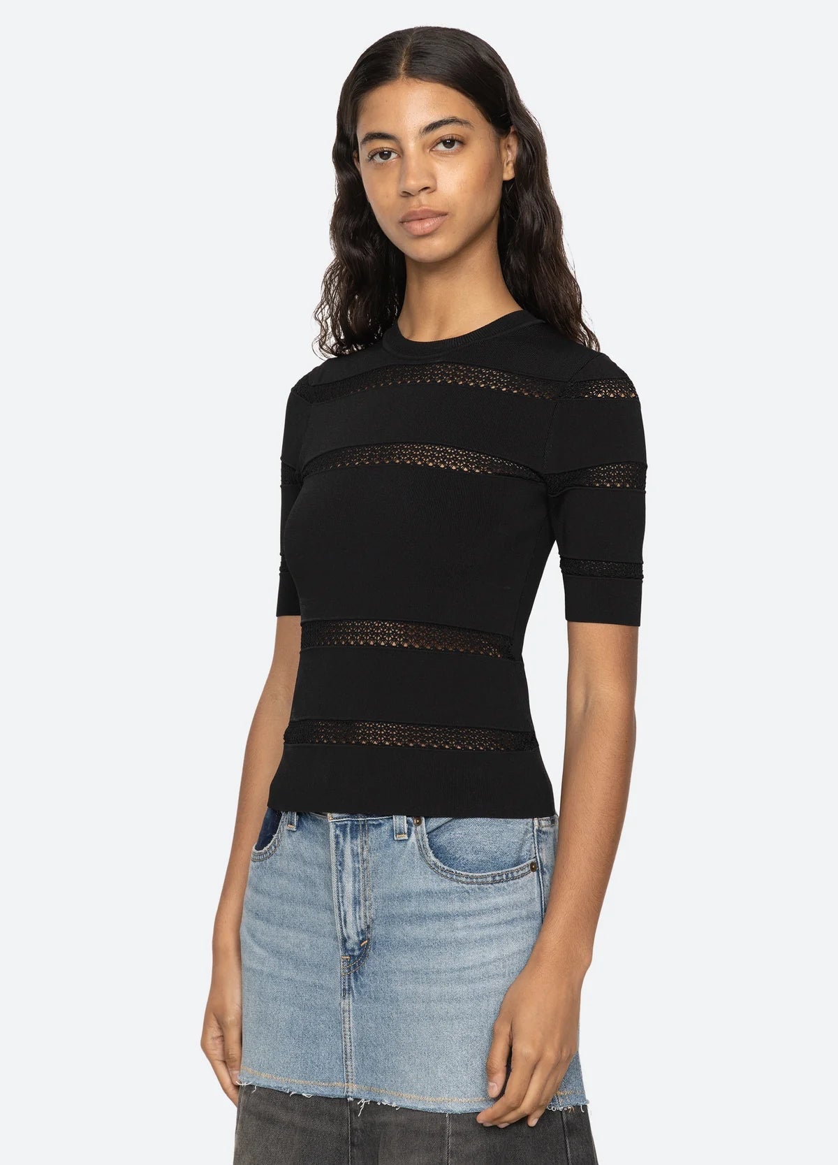 Sea New York Devon Knit Tee Black - Den Lille Ida - Sea New York