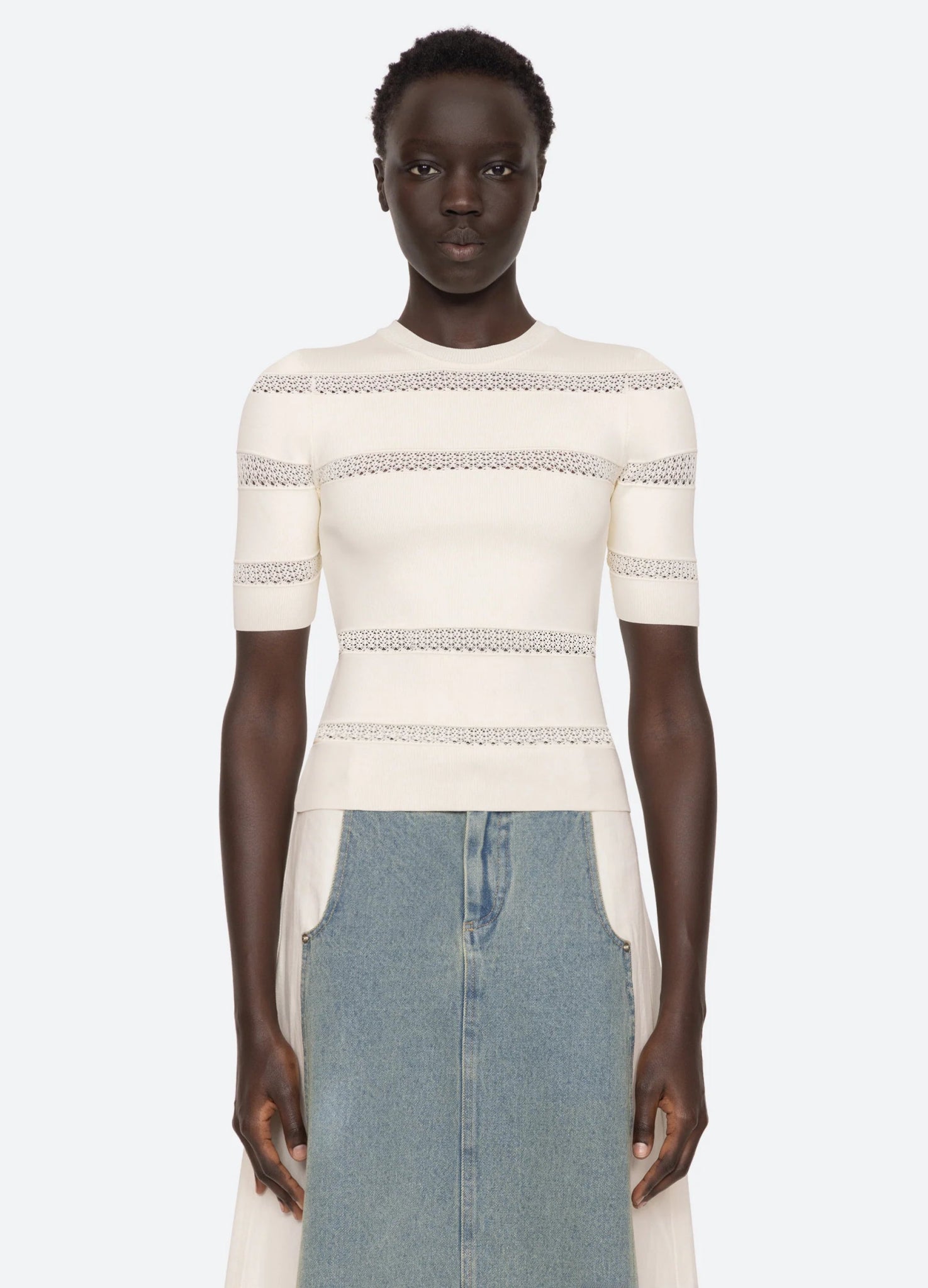 Sea New York Devon Knit Tee Cream - Den Lille Ida - Sea New York