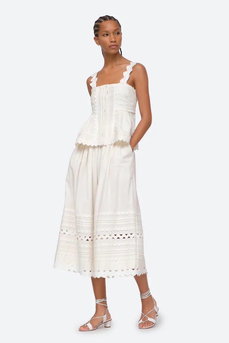 Sea New York Ryleigh Ric Rac Tank Top Cream - Den Lille Ida - Sea New York