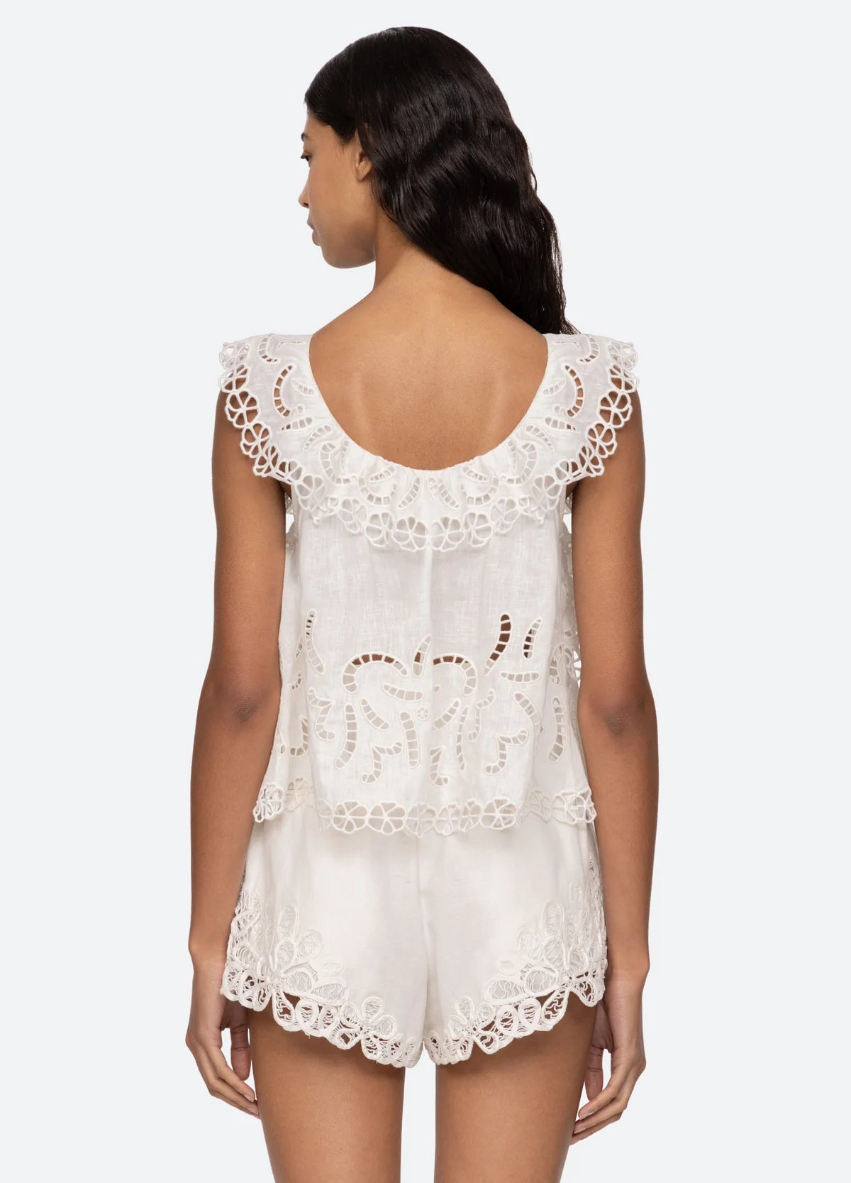 Sea New York Marja Embroidery Flutter Tank Pearl - Den Lille Ida - Sea New York