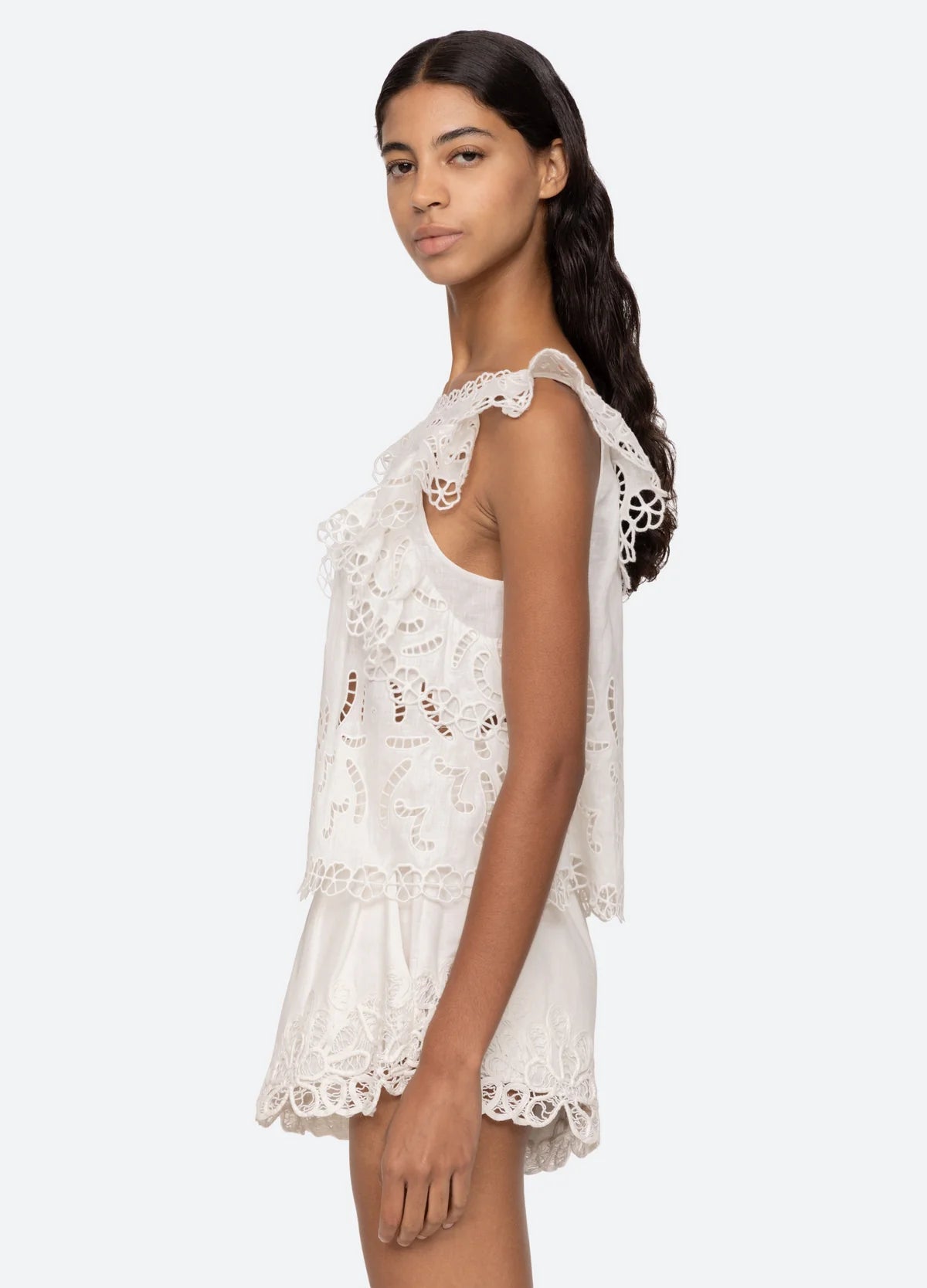 Sea New York Marja Embroidery Flutter Tank Pearl - Den Lille Ida - Sea New York