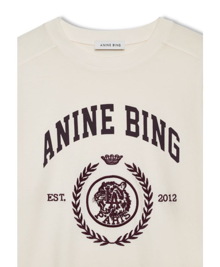 Anine Bing Jaylin Tee Collegiate Cream