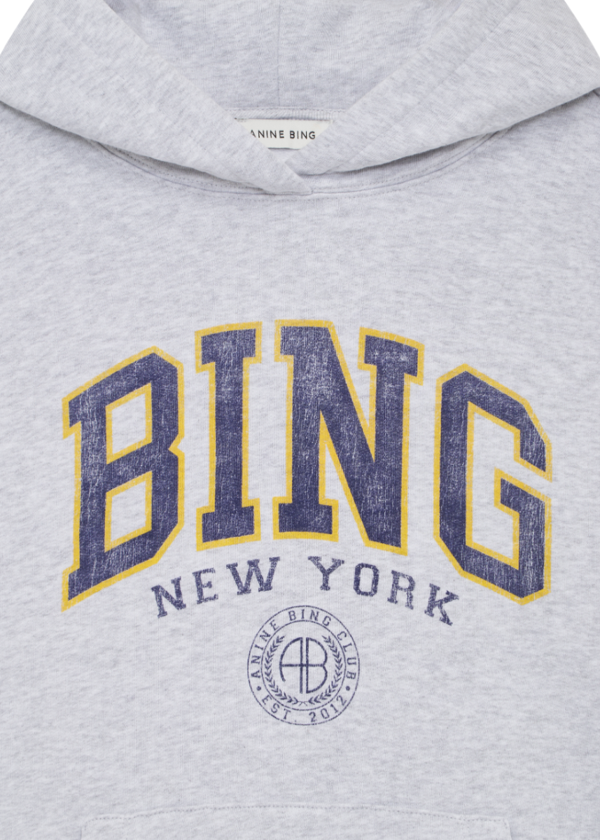Anine Bing Harvey Sweatshirt Bing NY Light Heather Grey