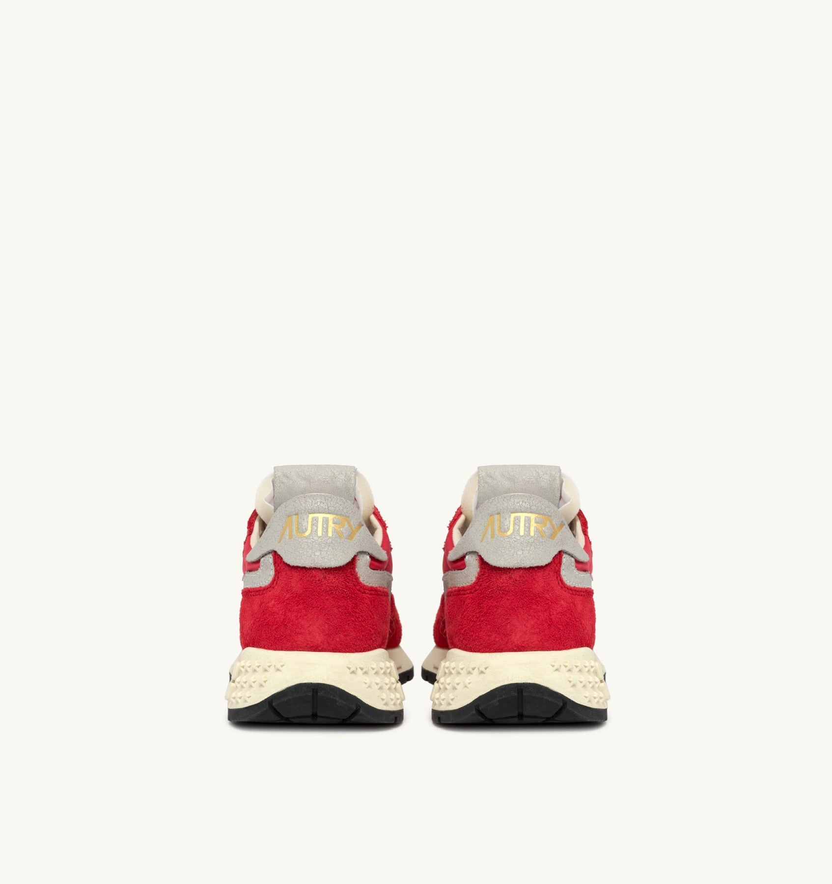 AUTRY REELWIND LOW SNEAKERS IN RED NYLON AND SUEDE