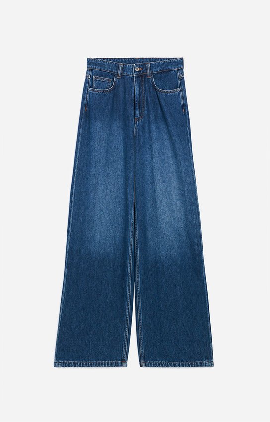 Vanessa Bruno Bilbao Jeans High Waisted Wide Leg Royal - Den Lille Ida - Vanessa Bruno