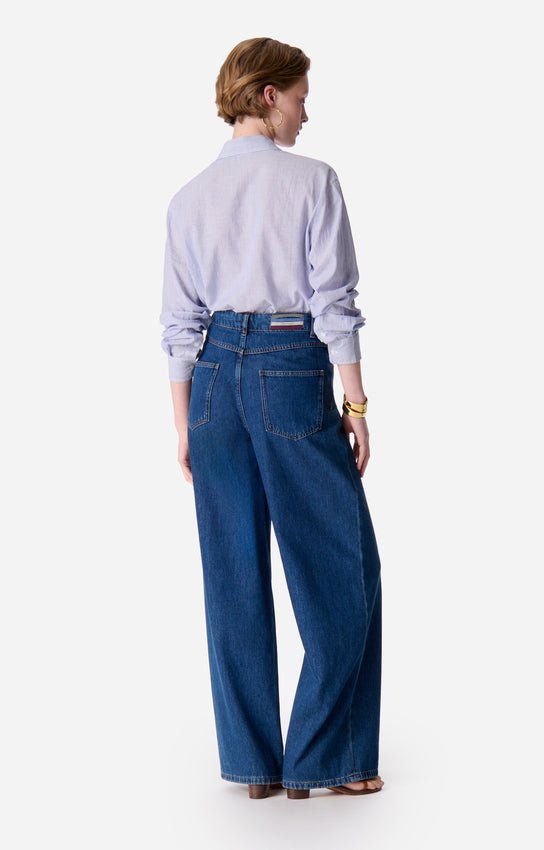 Vanessa Bruno Bilbao Jeans High Waisted Wide Leg Royal - Den Lille Ida - Vanessa Bruno