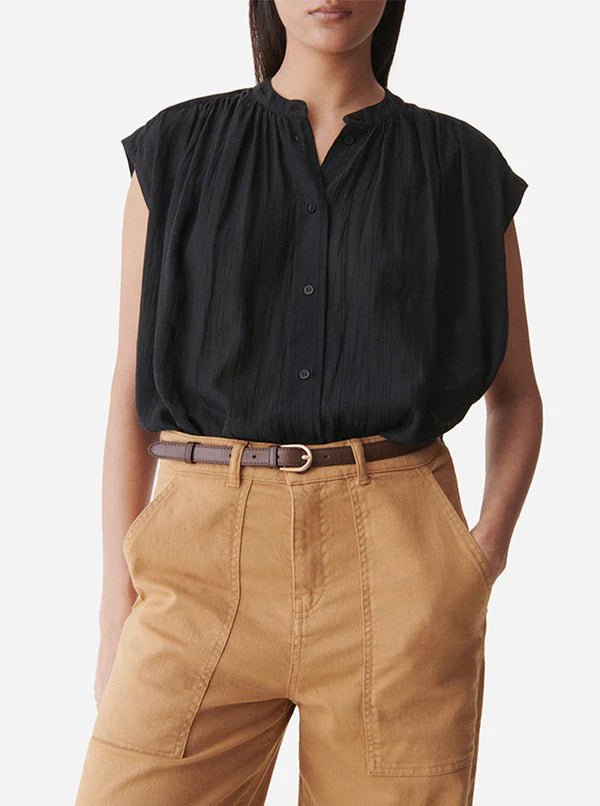 Vanessa Bruno Clio Blouse Cotton Blend Black - Den Lille Ida - Vanessa Bruno