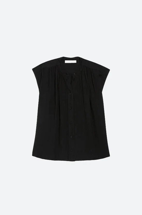 Vanessa Bruno Clio Blouse Cotton Blend Black - Den Lille Ida - Vanessa Bruno