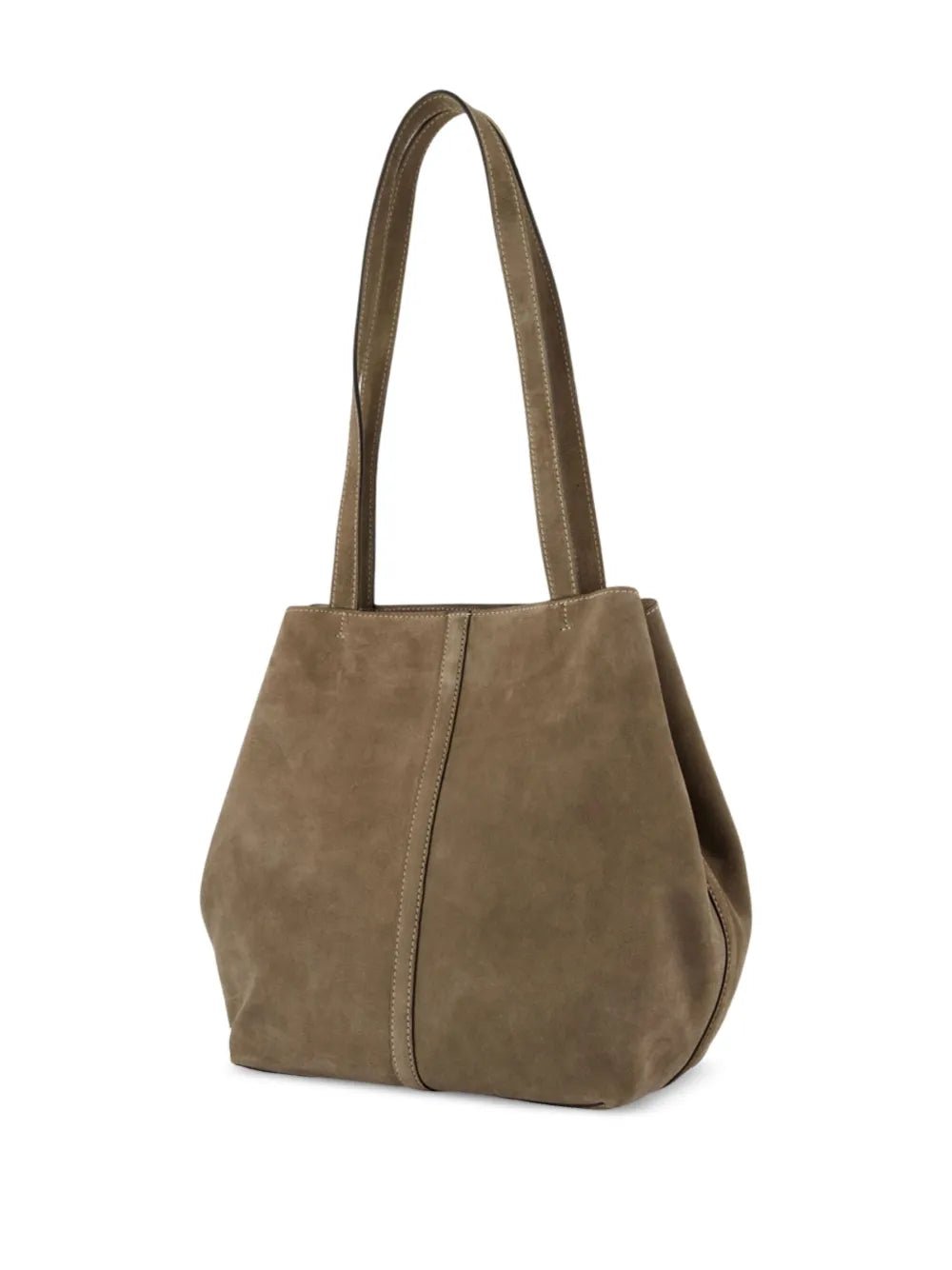 Vanssa Bruno Small Daily Velvet Leather Tote Taupe - Den Lille Ida - Vanessa Bruno