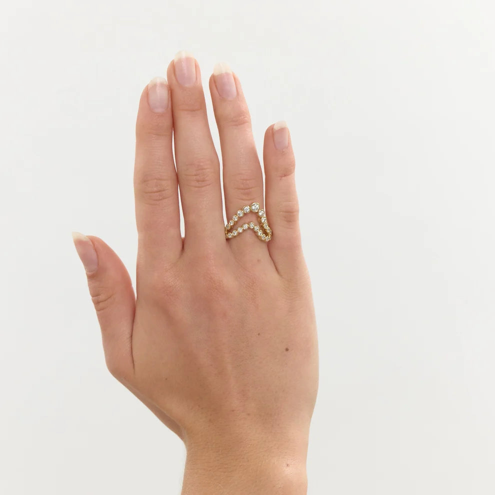 Le Soonar Double Wave Ring