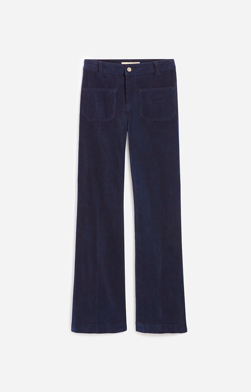 Vanessa Bruno Dompay Flared Jeans Fløjl Marine