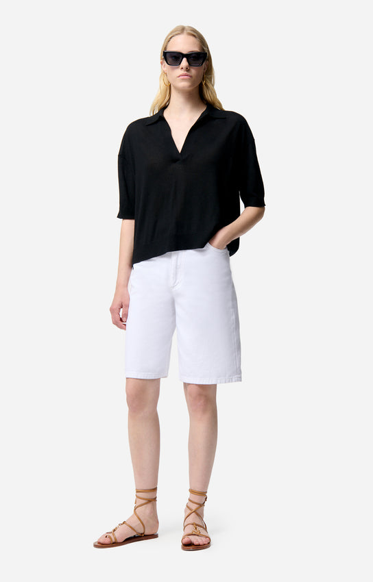 Vanessa Bruno Elouan Bermuda Shorts Cotton Ecru