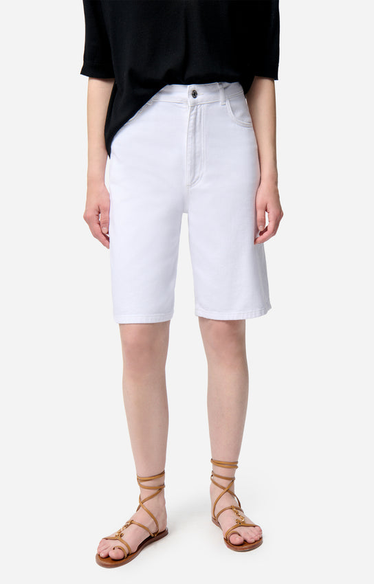 Vanessa Bruno Elouan Bermuda Shorts Cotton Ecru