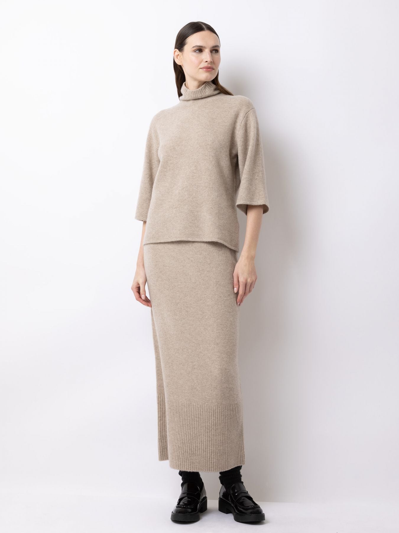 FTC Pullover with High Neck Natural Sand