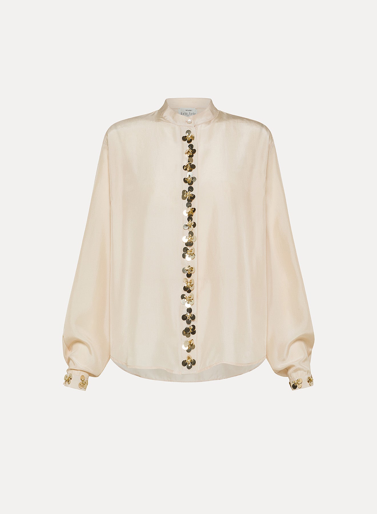 forte forte "petites etoiles" embroidery habotai silk shirt neve
