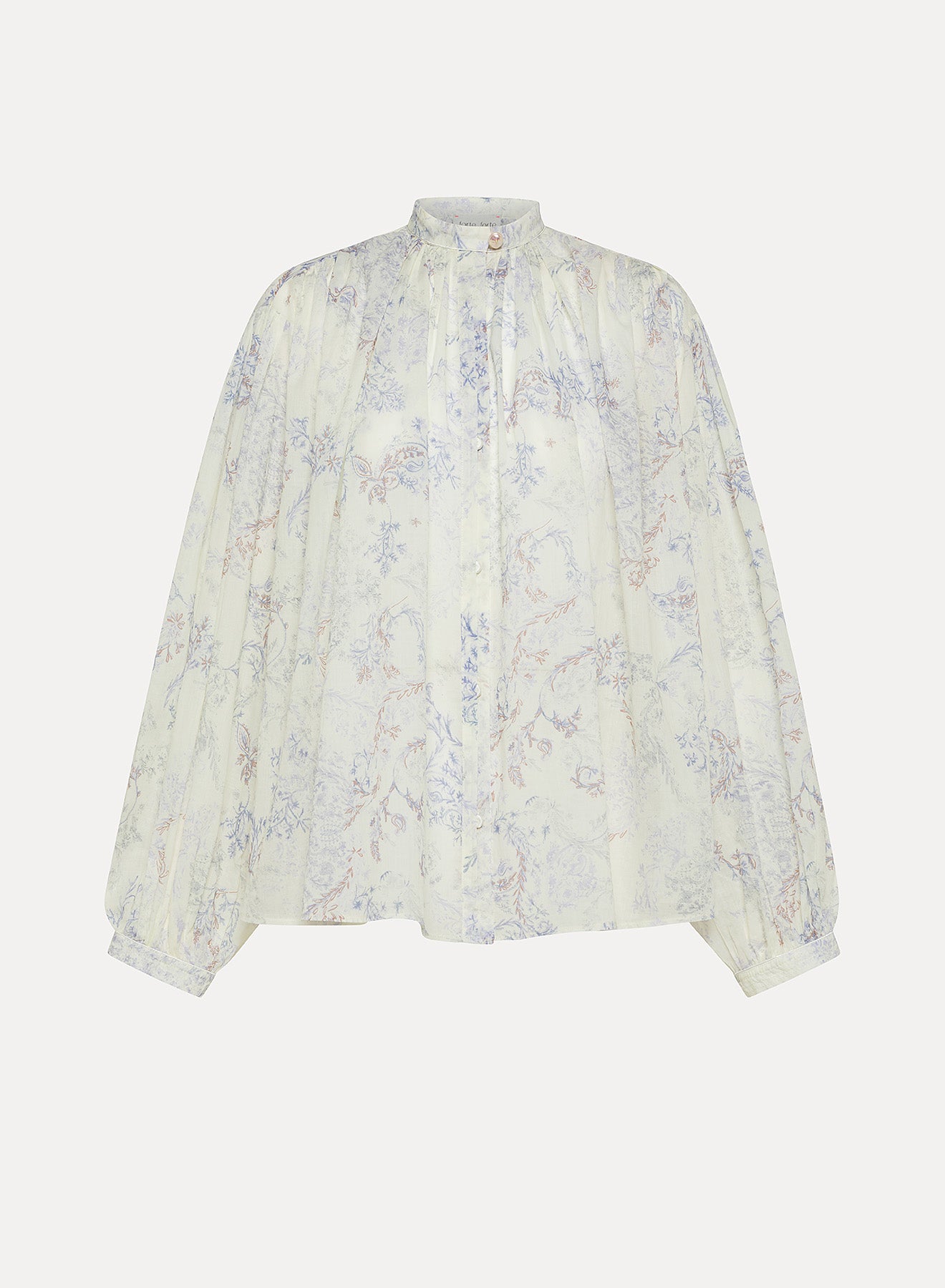 forte_forte cotton voile bohemian shirt glicine