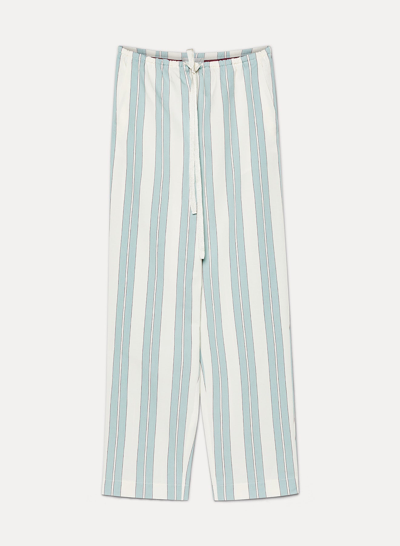 forte_forte chic striped cotton linen drawstring pants