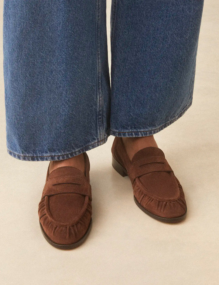 Rivecour Moccasin No 158 Suede Chocolat