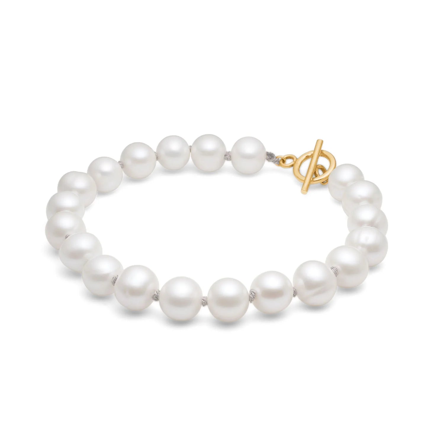 Line Nørgaard perlearmbånd 8 mm hvide perler