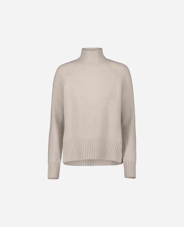 Allude Mock-Neck Sweater Beige Meleret