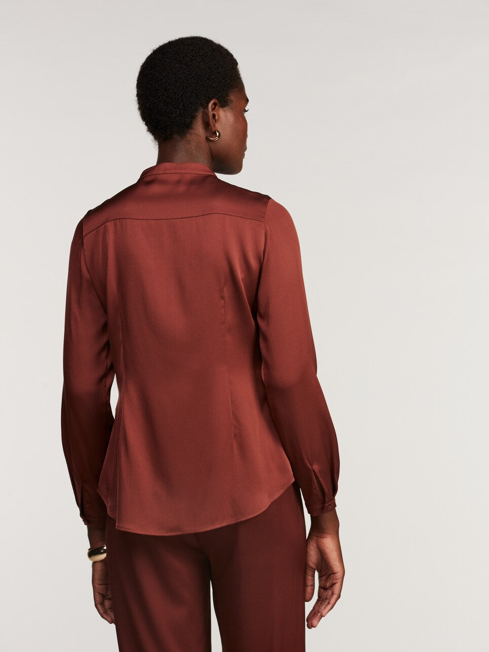 Stenströms Marilyn Dark Red Silk Blouse
