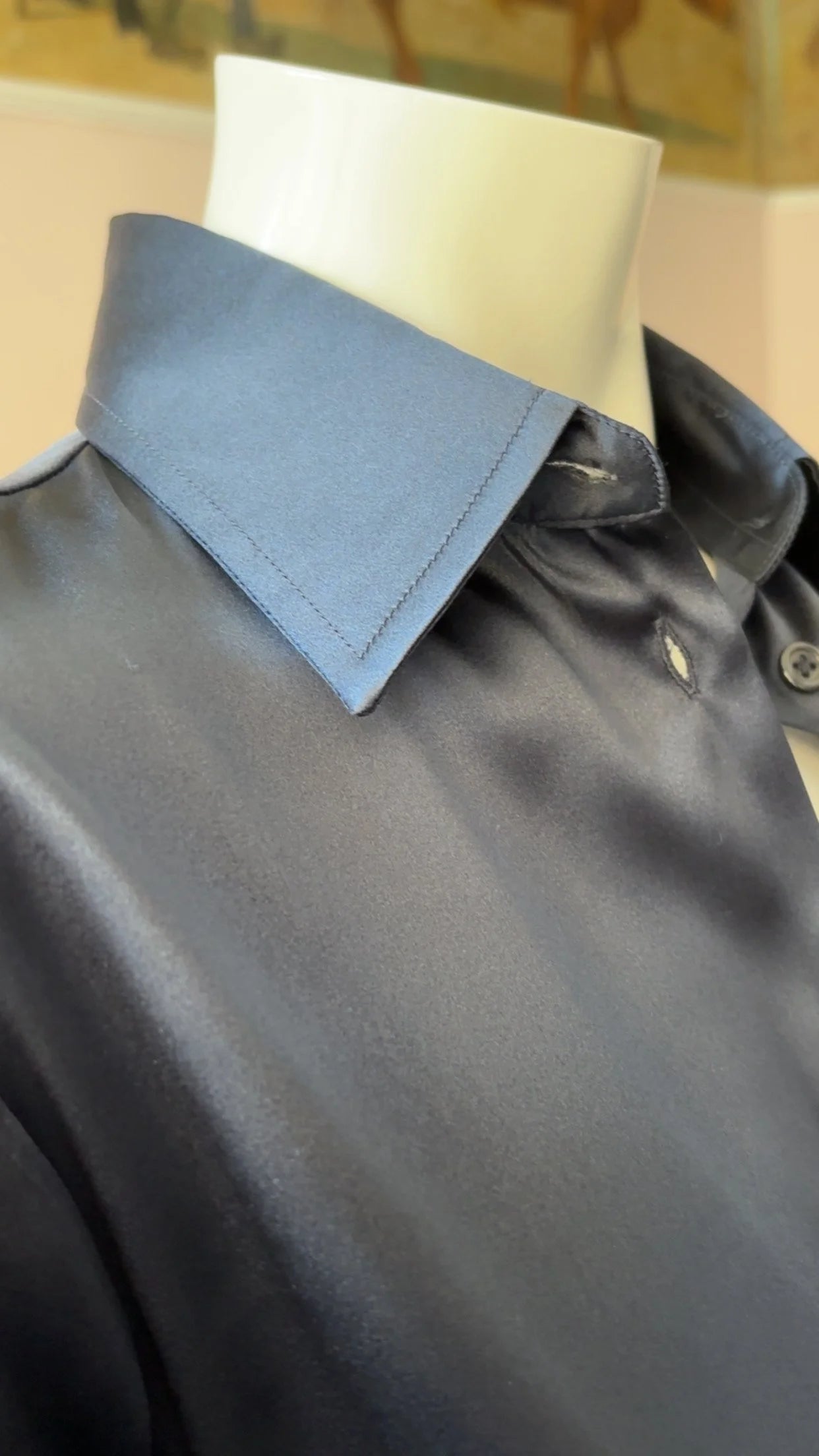 Louise Rømern Freddie The Carter Vail -  Midnight Blue Italian Silk Satin
