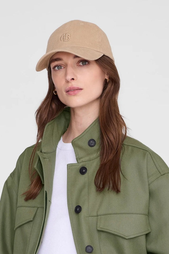 Anine Bing Jeremy Baseball Cap AB Corduroy Beige
