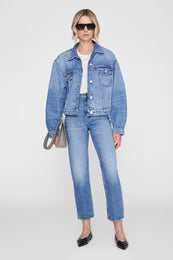 Anine Bing Quincy Denim Jacket Cascade Blue