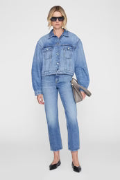 Anine Bing Quincy Denim Jacket Cascade Blue