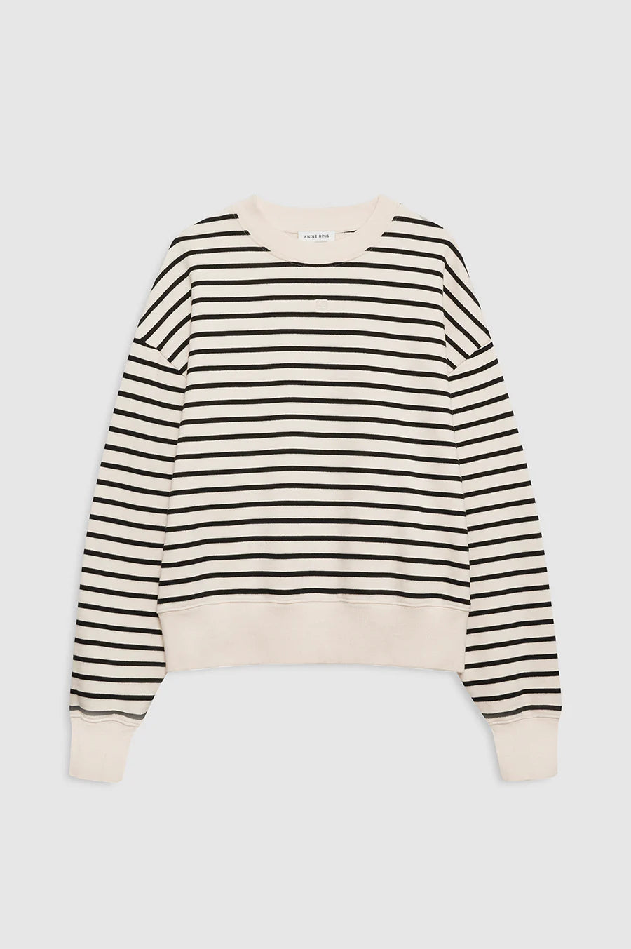 Anine Bing Dean Sweatshirt Black Stripe