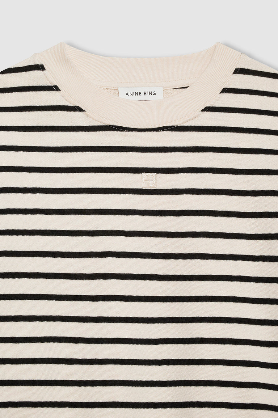 Anine Bing Dean Sweatshirt Black Stripe