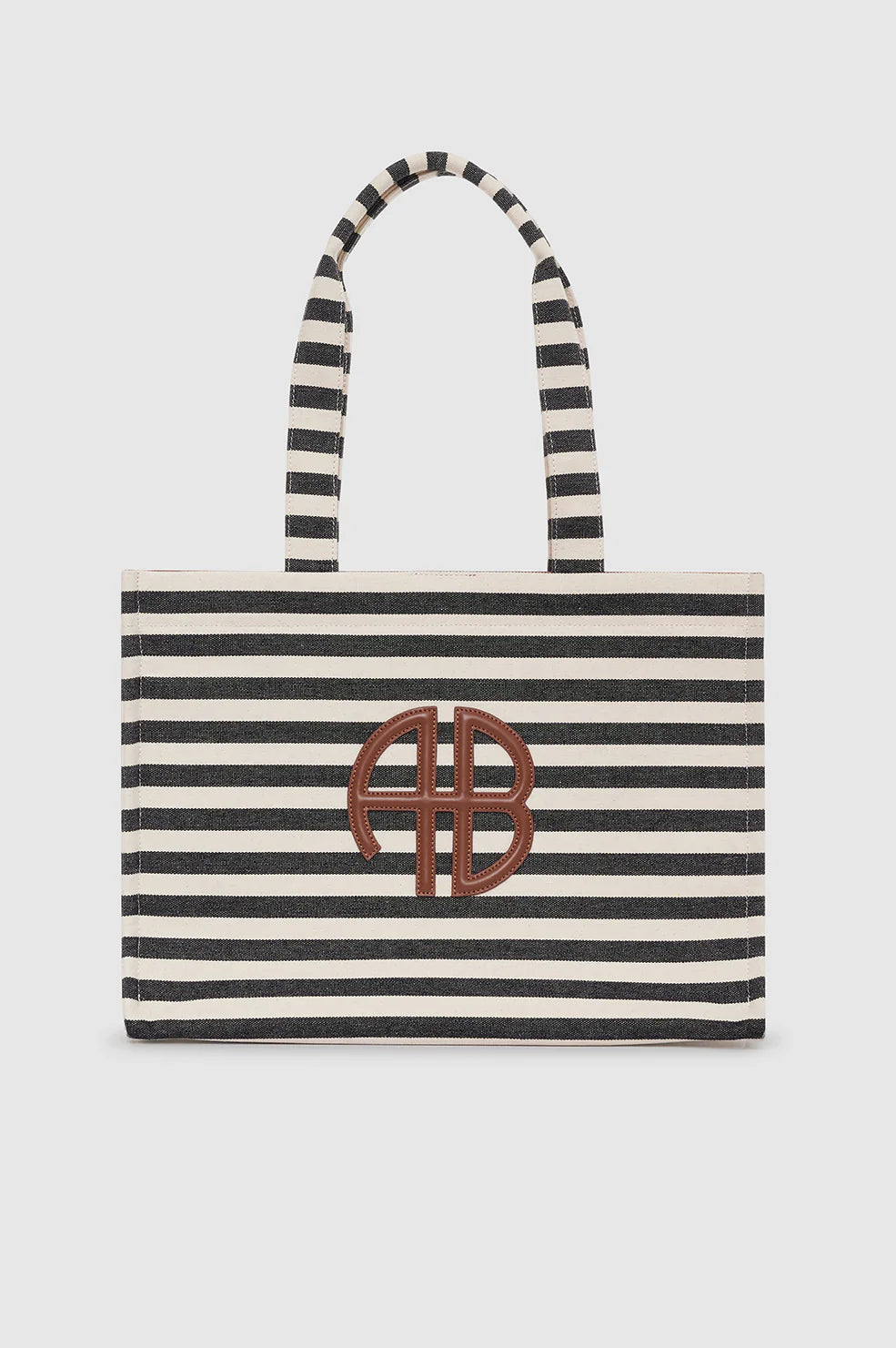 Anine Bing Lara Tote Black and Natural