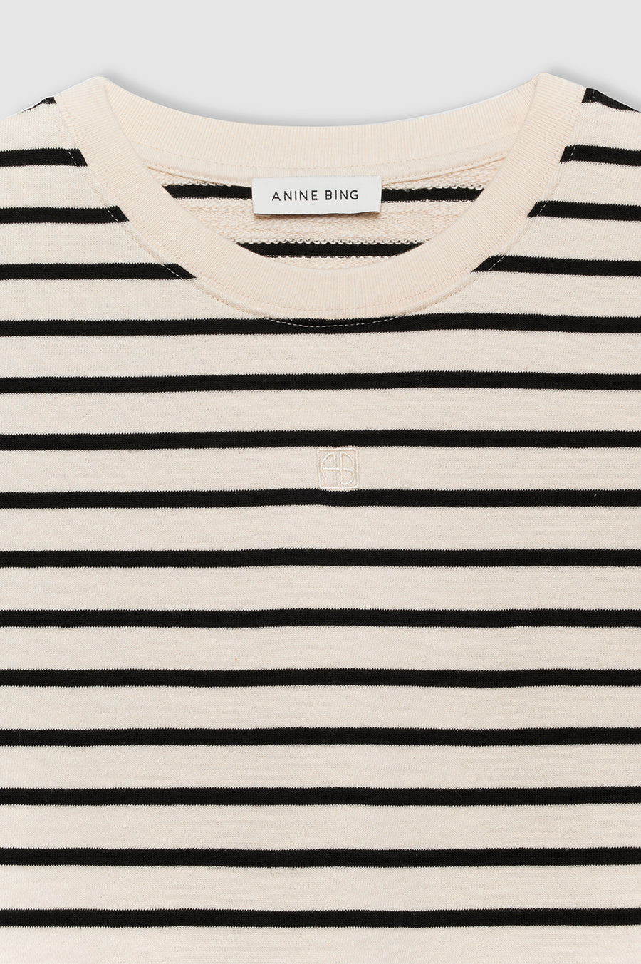 Anine Bing Dean Sweatshirt Black Stripe