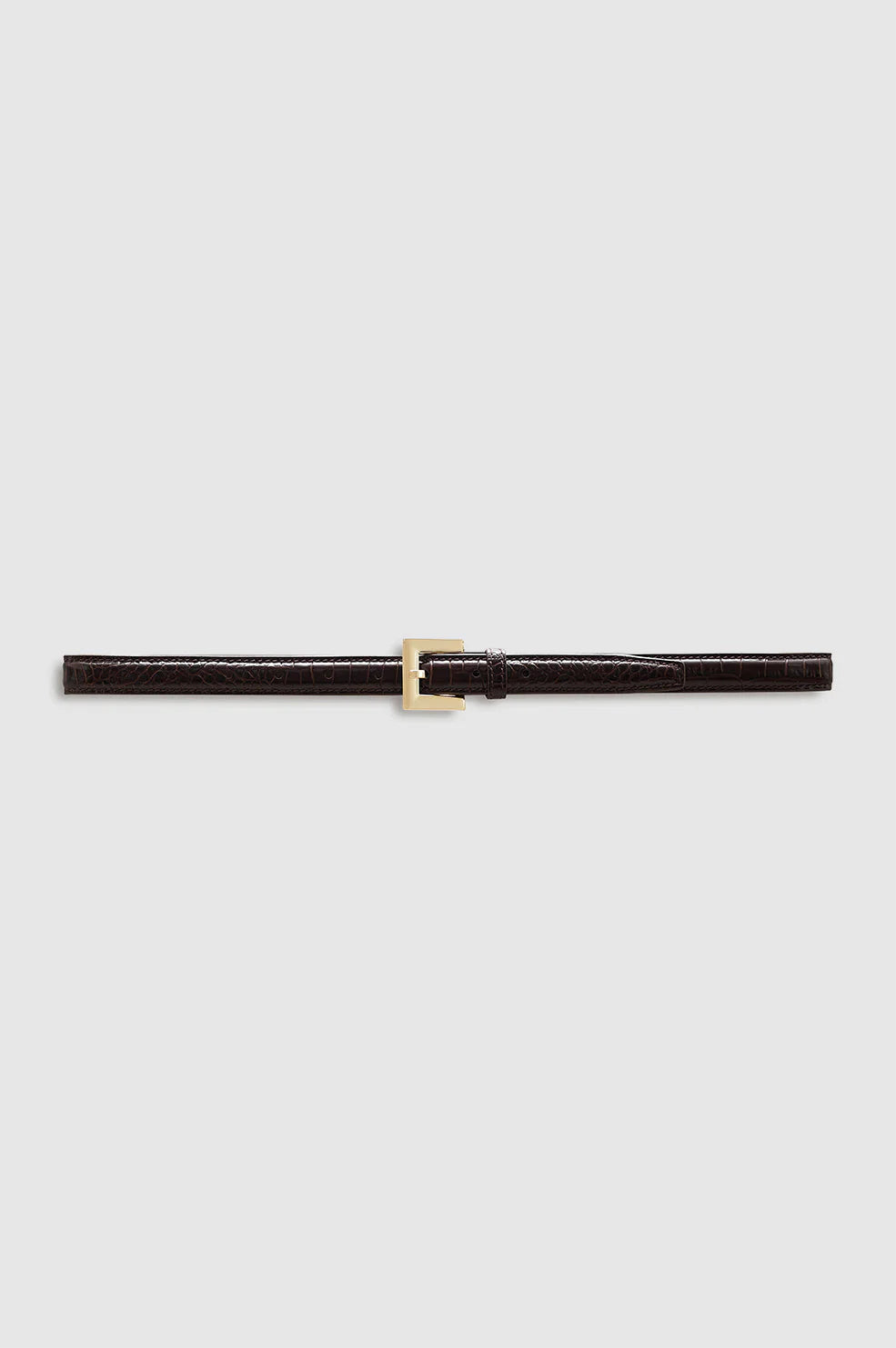 Anine Bing Nicola Belt Dark Brown Embossed