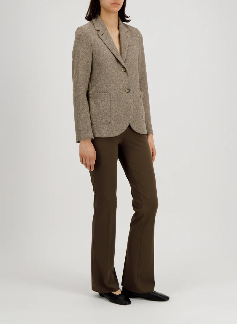 Harris Wharf Stand Up Collar Blazer Bicolour Frisé