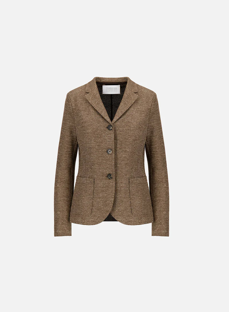 Harris Wharf s.b.Fitted Blazer Linen Honeycomb Brown