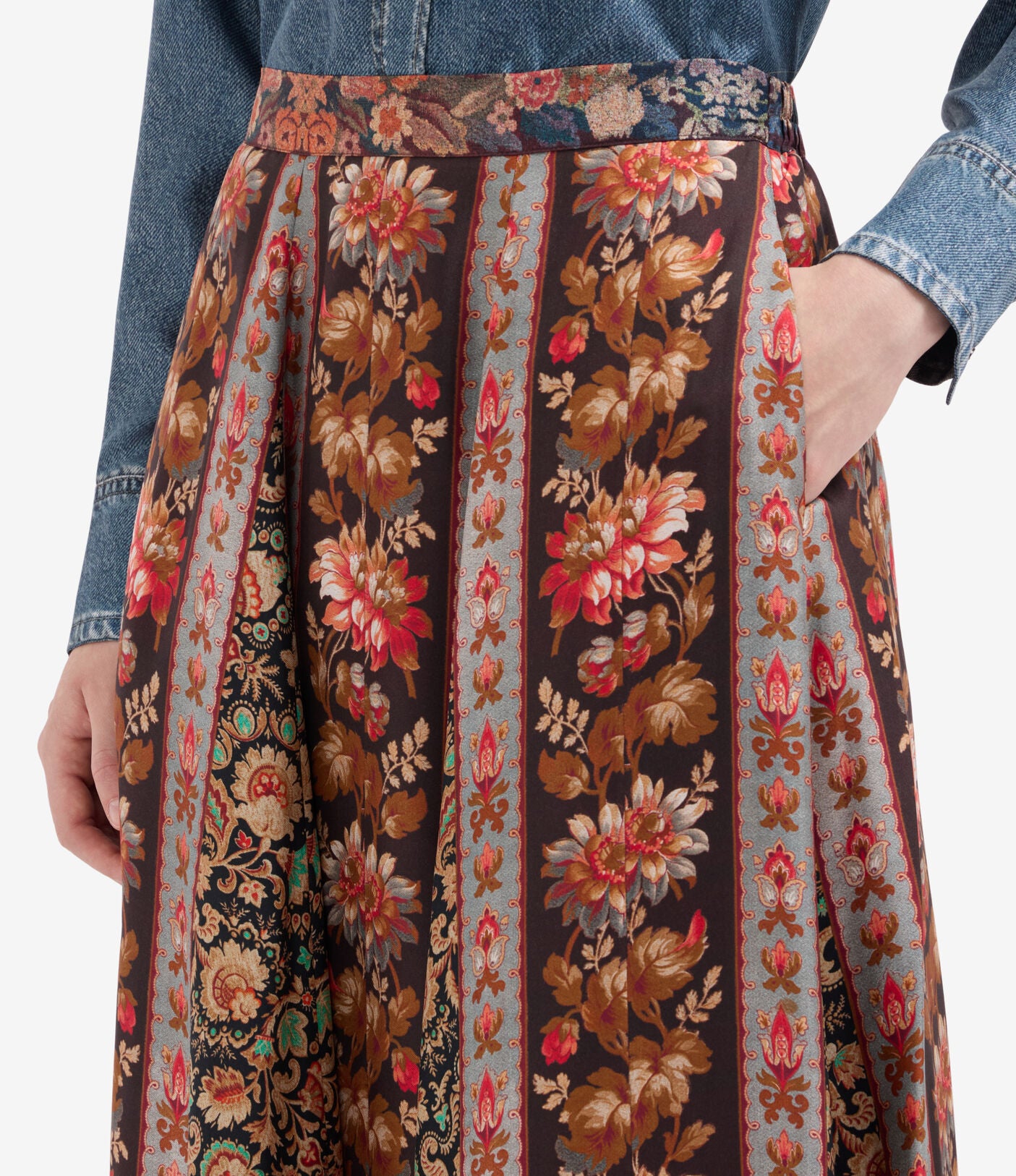 Pierre-Louis Mascia ALOE A-Line Skirt Silk