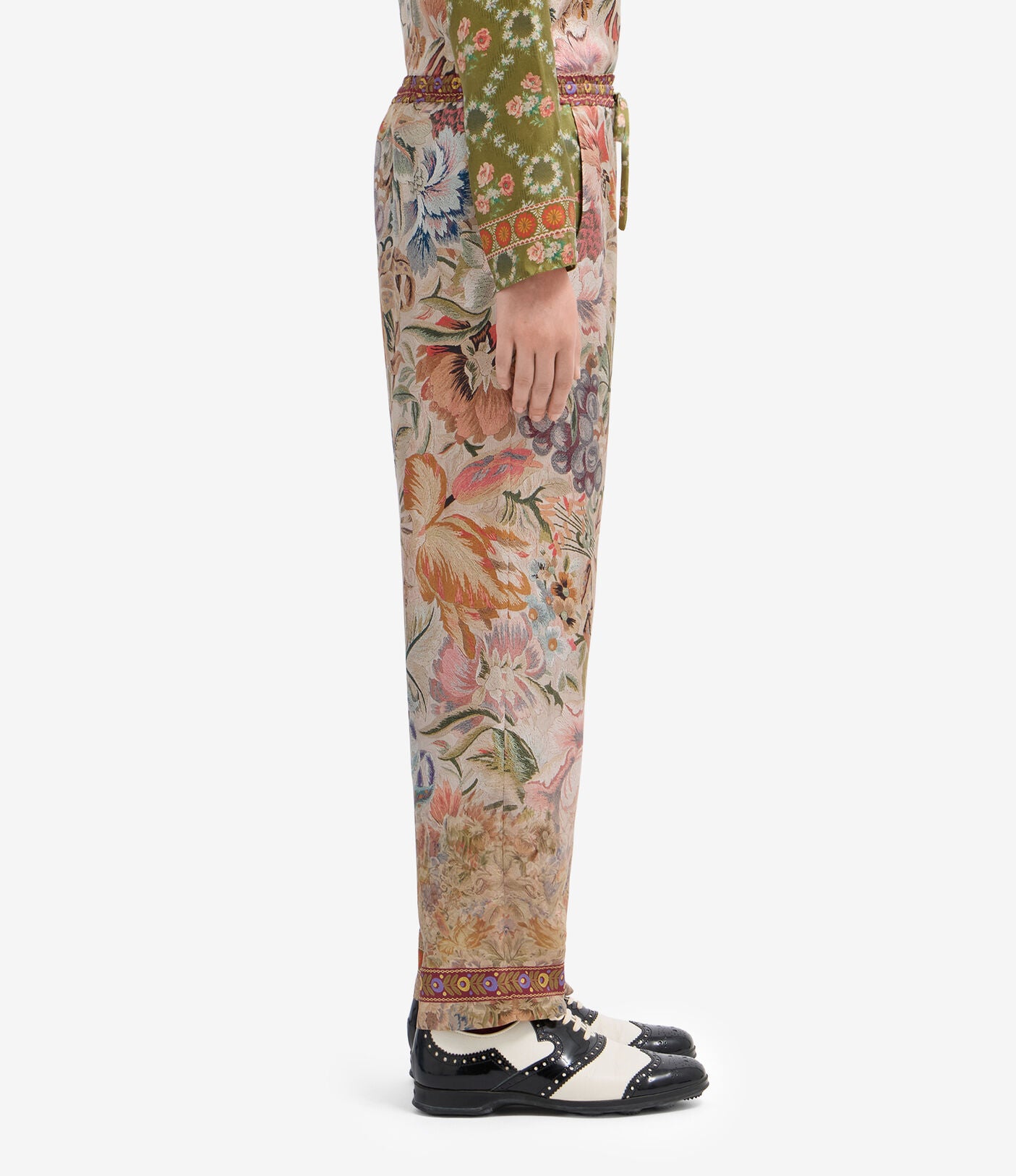 Pierre Louis Mascia Silk PJ Pants Aloe