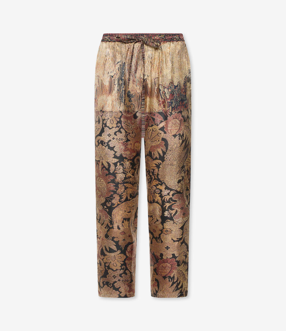 Pierre-Louis Mascia ALOE Trousers Silk  Ricamo Di Alloro