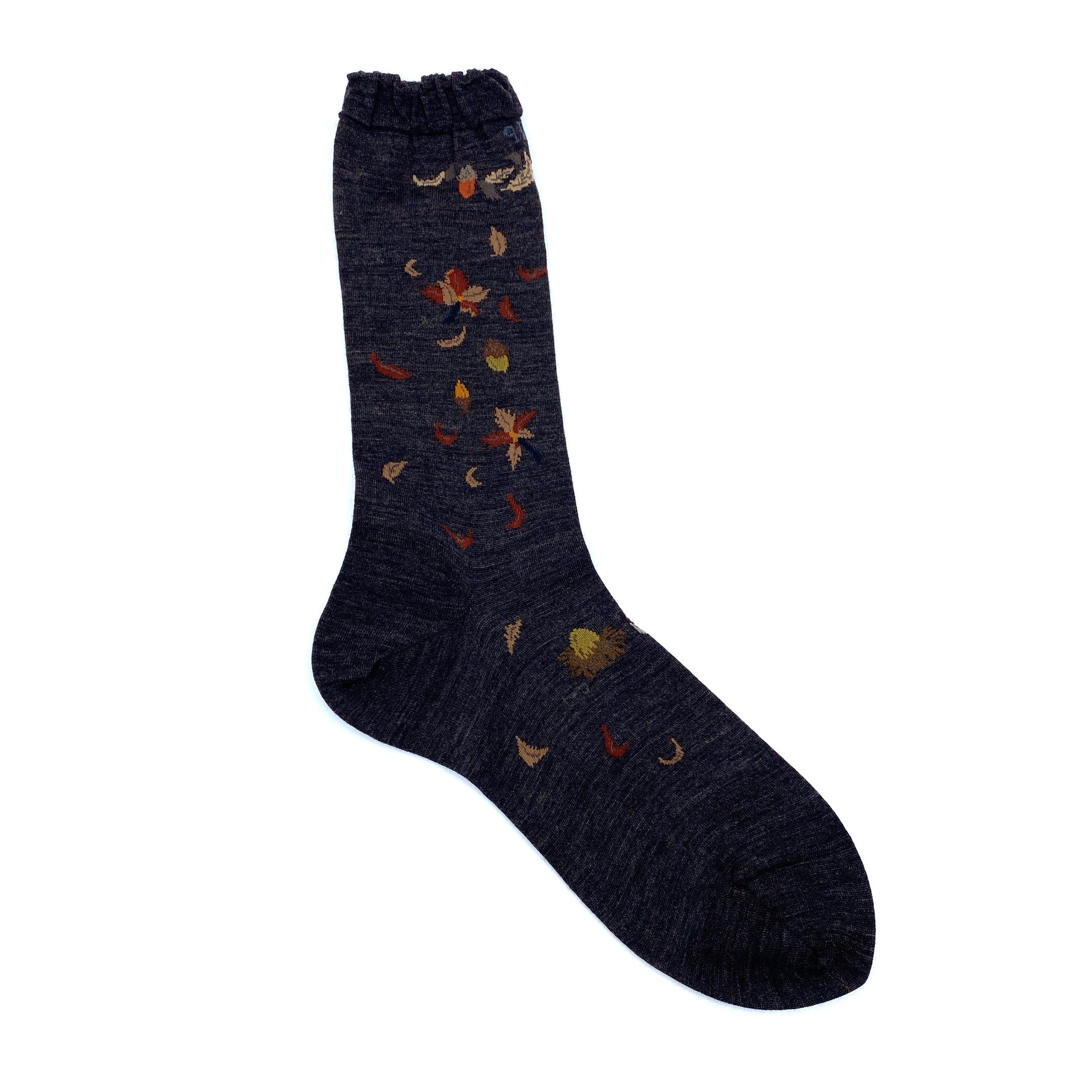 Antipast Socks Wind & Acorn Tree Dark Brown