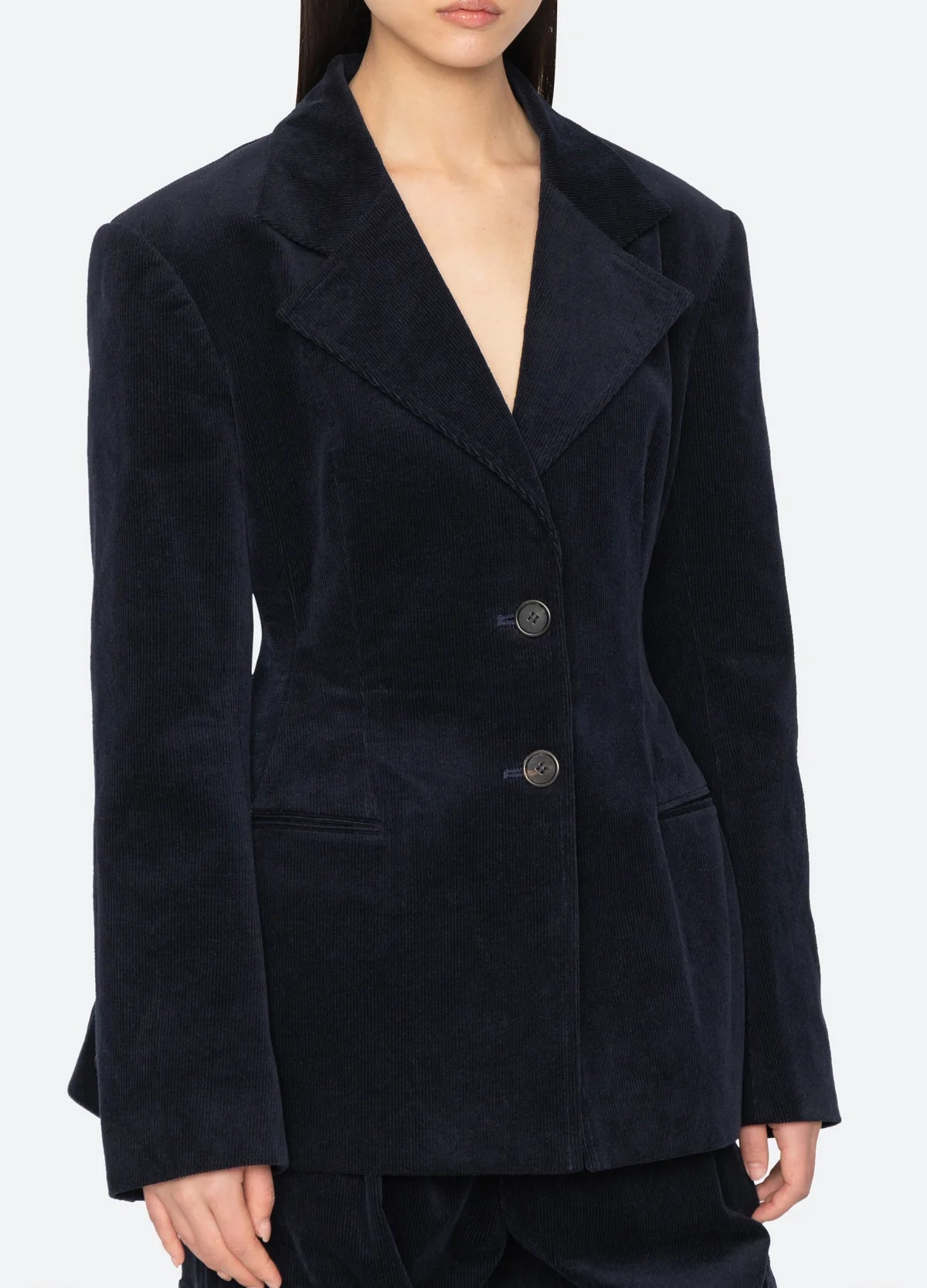 Sea New York Garret Corduroy Blazer Navy